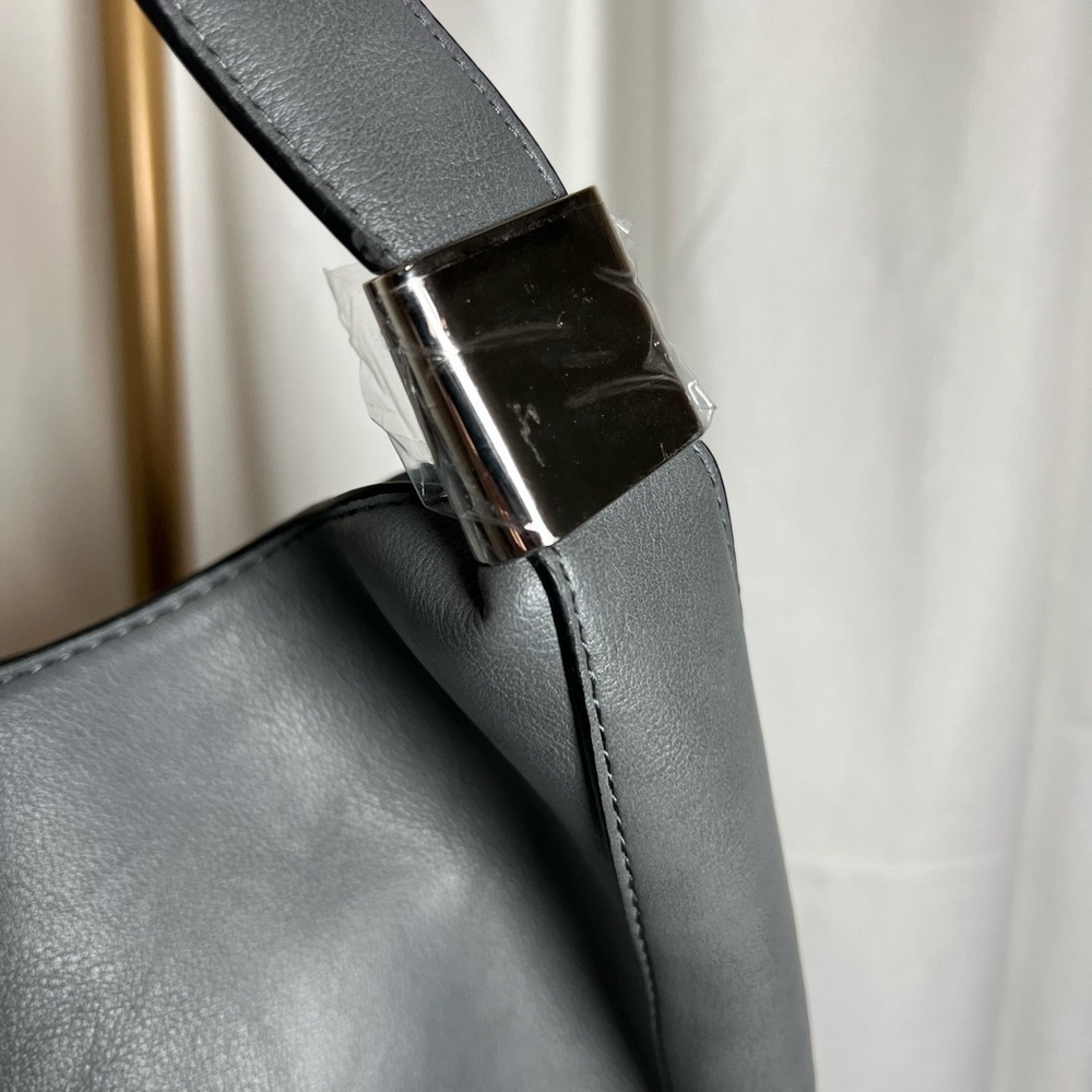 Alfani Chic Gray Hobo Bag with Leather Finish - Picture 4 of 9